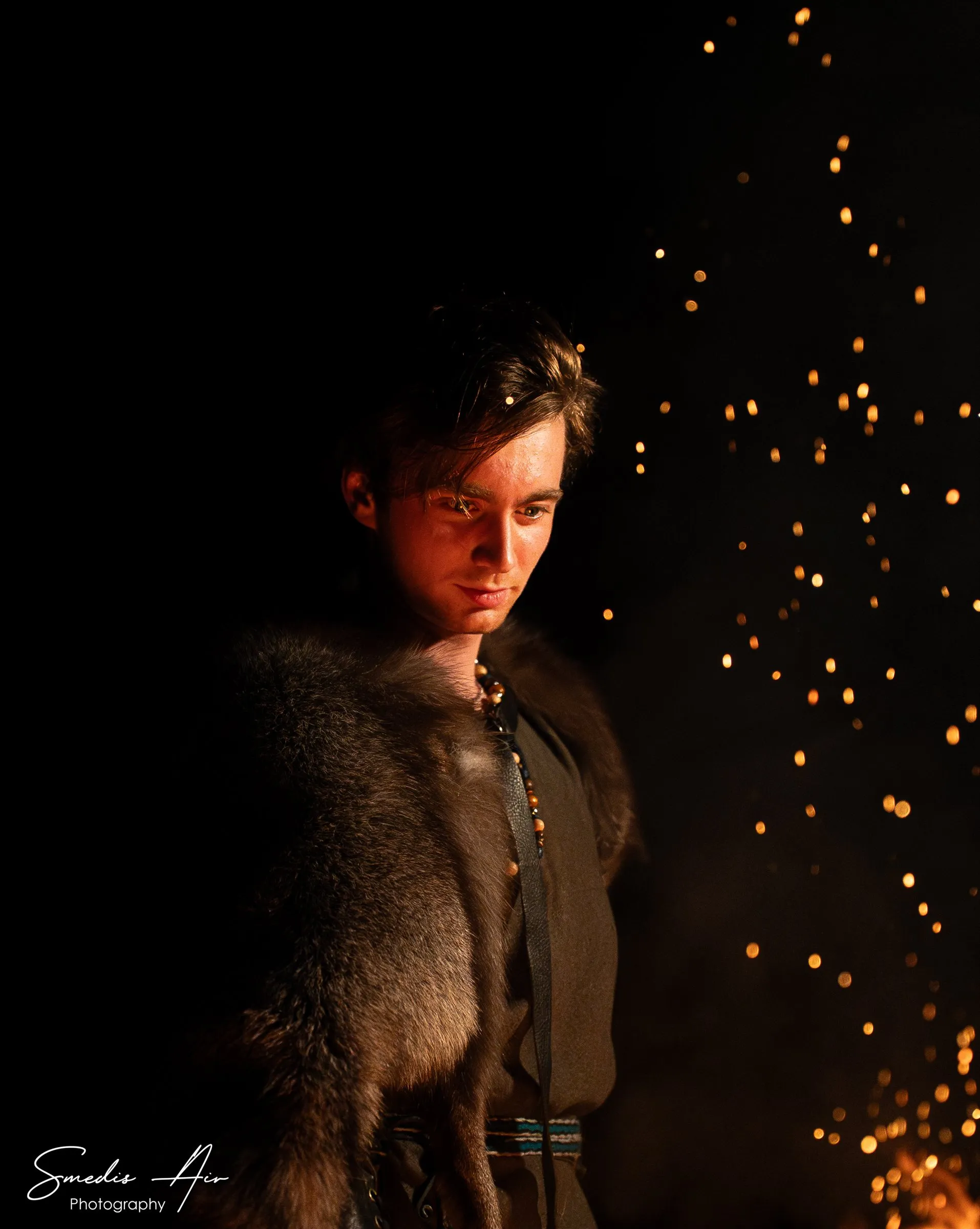 Firelight portrait